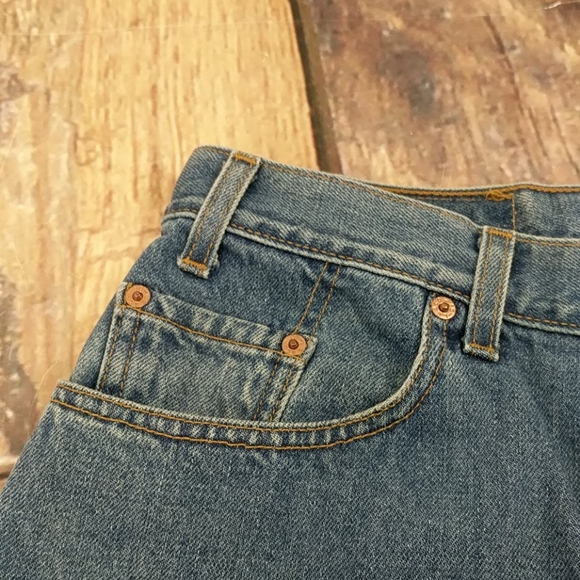 Levis 505 Vintage 90's Made in USA Denim Jeans 35" Waist 31" Inseam - Picture 6 of 8